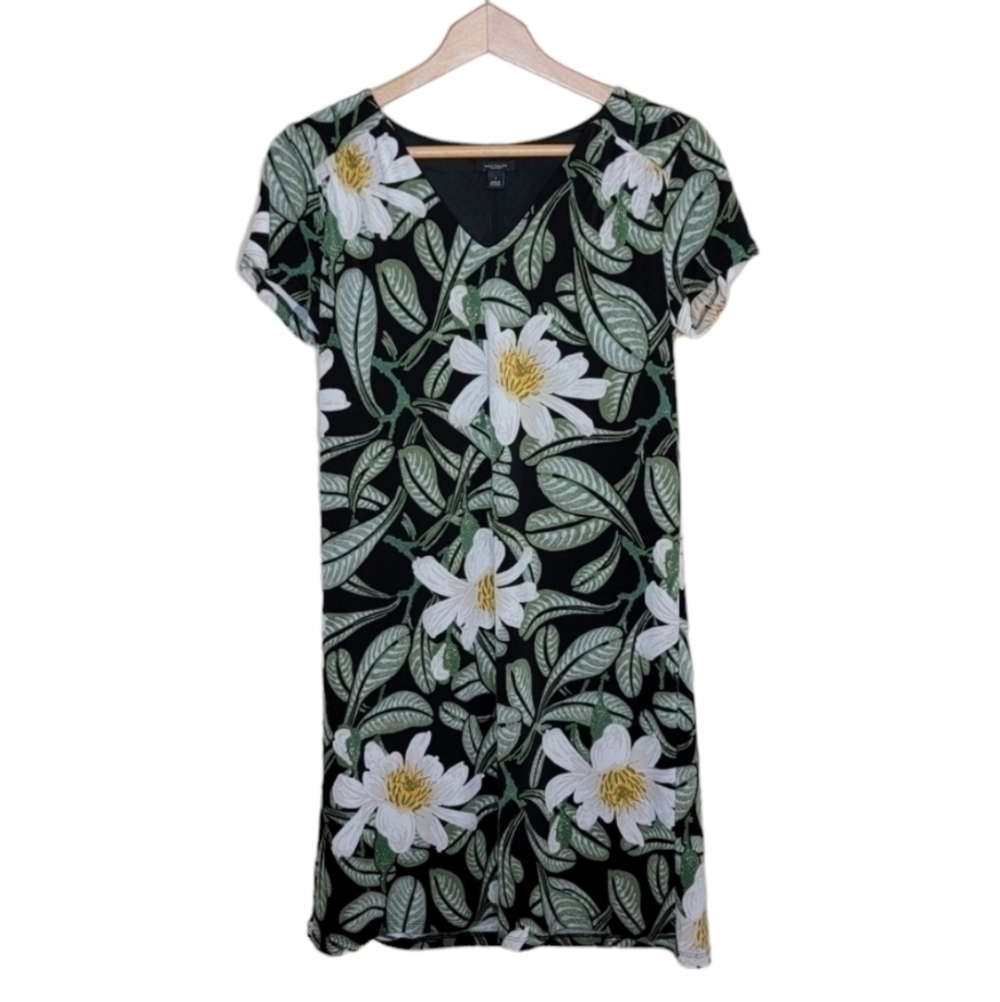 Ann Taylor Factory | Tropical Floral Short Sleeve Dress Size Small
